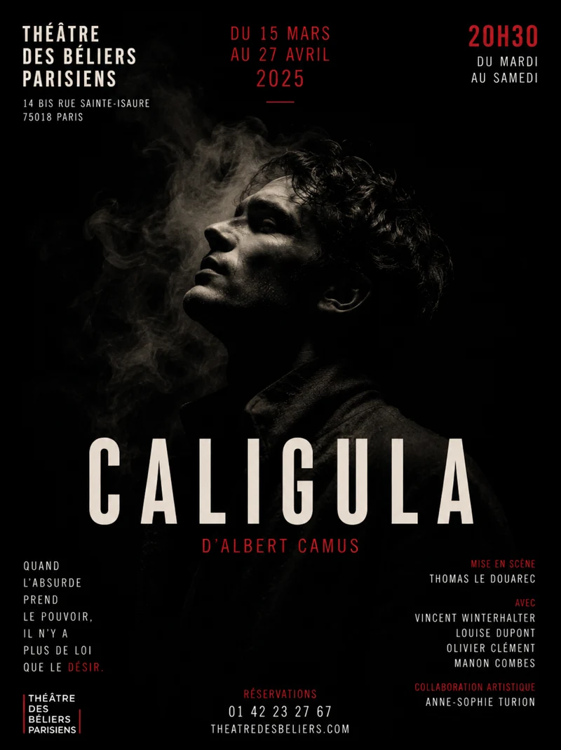 Affiche du spectacle Caligula.
