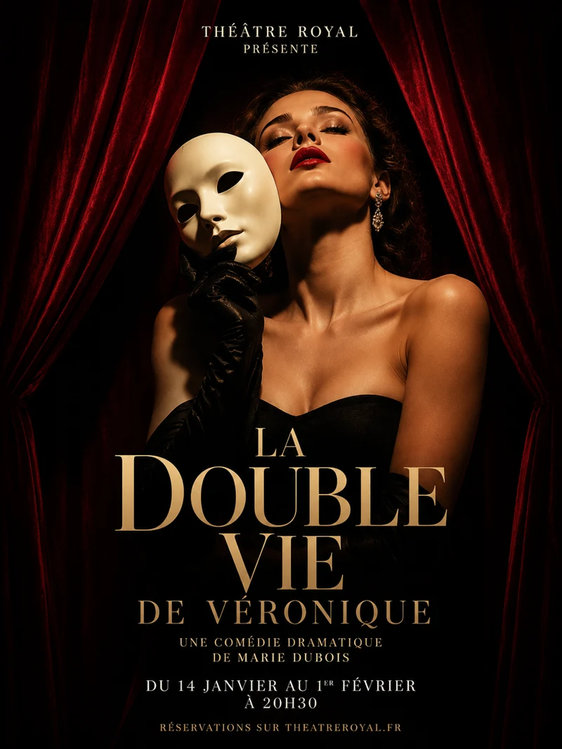 Affiche du spectacle La double vie de Véronique.