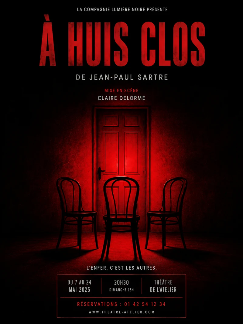 Affiche du spectacle À huis clos.
